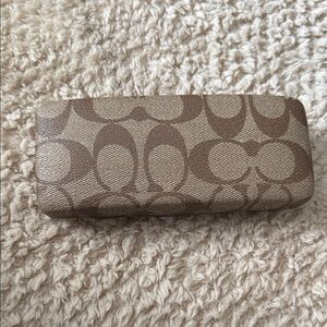 Coach Signature C Brown Patterned sunglasses case